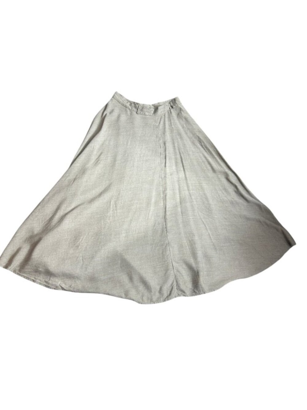 Vittadini Sport Full Skirt Beige Size 12 Rayon Long Soft Classic Career